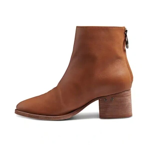 NEW BEEK Made In Mexico Leather Pheasant Booties in Cognac for women 1125 13m8 - Picture 3 of 7